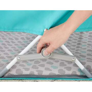 Regalo On-The-Go Baby My Play, Portable Play Yard, and Activity Mat, Indoor & Outdoor, Includes UPF Canopy with Toys, Padded Bottom and Carry Case