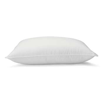 Amazon Basics Down Alternative Pillow for Back Side Sleepers, Medium Density, Standard Size, 26" x 20", 2-Pack, White