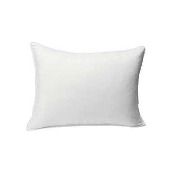 Amazon Basics Down Alternative Pillow for Back Side Sleepers, Medium Density, Standard Size, 26" x 20", 2-Pack, White