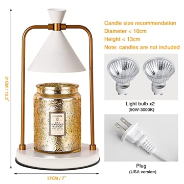 SunnyLisa Candle Warmer Lamp – Elegant Aromatic Distinction