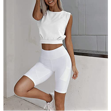ARRIVE GUIDE White Crop Top for Women Cute Summer Tank Top