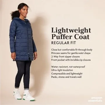 Lightweight Women's Hooded Puffer Coat for Winter
