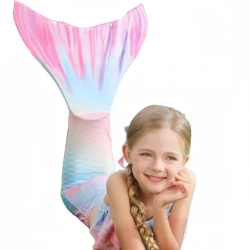 Mermaid Tails Swimming Girls Suit Set for Ages 3-12