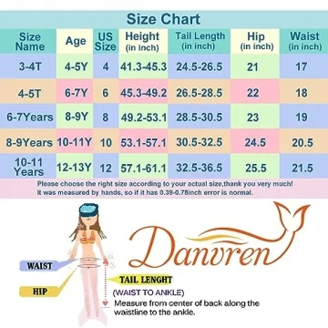Mermaid Tails Swimming Girls Suit Set for Ages 3-12