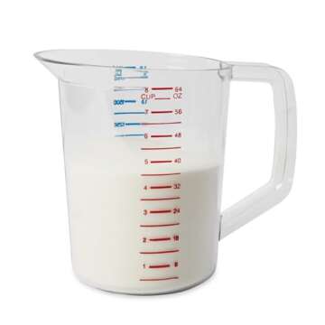 Rubbermaid Commercial Products Bouncer Clear Measuring Cup, 8-Cup/2-Quart, Clear, Strong Food Grade,...