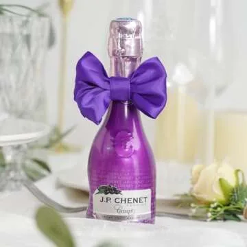 AIMUDI Purple Satin Bows for Treat Bags and Crafts