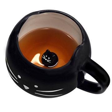 Cute Ceramic Cat Coffee Mug 12 oz - Gift for Cat Lovers