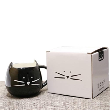 Cute Ceramic Cat Coffee Mug 12 oz - Gift for Cat Lovers