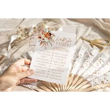 Fun Bridal Shower Games – Boho Floral Wedding Activities Set