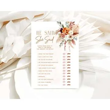 Fun Bridal Shower Games – Boho Floral Wedding Activities Set