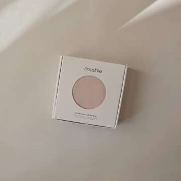 mushie Stretchy Baby Swaddle Blanket | Extra Soft & Snug Fit | 47"x47" (Blush)