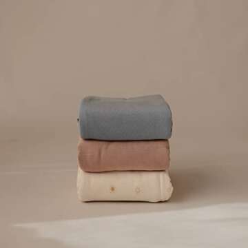 mushie Stretchy Baby Swaddle Blanket | Extra Soft & Snug Fit | 47"x47" (Blush)