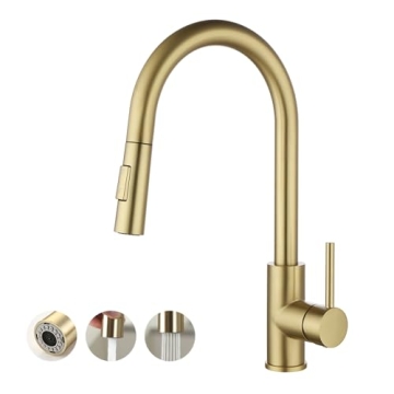 Havin Gold Kitchen Faucet with Pull Down Sprayer - Elegant & Functional