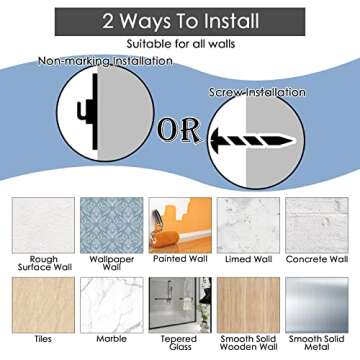 JONYJ Shower Caddy, 2-Pack Adhesive Shower Organizer with 2 Soap Dishes and 16 Hooks,Shower Shelf for Bedroom, Living Room, Bathroom, Kitchen