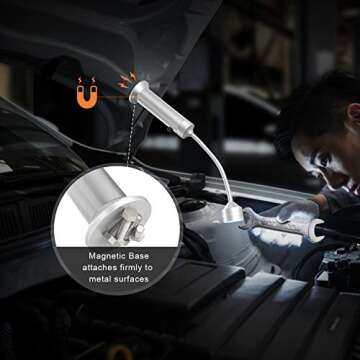 Barbecue Grill Light Grilling Accessories for Outdoor, BBQ Magnetic LED Lights Flexible Gooseneck Weather Resistant, Men Dad Gifts Traeger Smoker Pit Boss Griddle Gadget Batteries Included 2 Pack