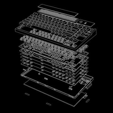 Custom Wireless Gaming Keyboard with RGB Screen