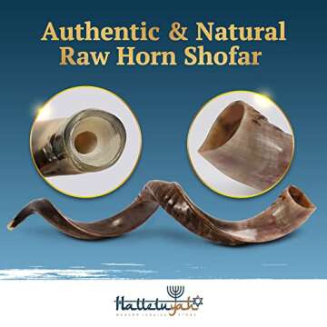 HalleluYAH Yemenite kudu Shofar From Israel Plus Free Bonus Ram Horn