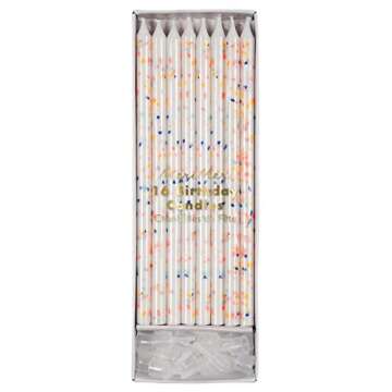 Meri Meri Happy Birthday Candles for Cake (Pack of 16), 2 Sizes of Birthday Cake Candles, Unscented,...