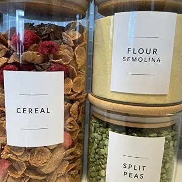 Lovable Labels Minimalist Pantry Labels - 168 Pack
