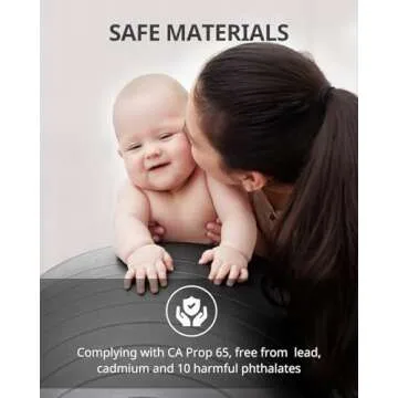 Trideer Yoga Ball Exercise Ball for Working Out, 5 Sizes Gym Ball, Birthing Ball for Pregnancy, Swiss Ball for Physical Therapy, Balance, Stability, Fitness, Office Ball Chair, Quick Pump Included