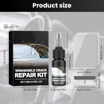 Eadwe 2025 New Windshield Repair Kit, Windshield Crack Repair Fluid Window Automotive Windscreen Too...
