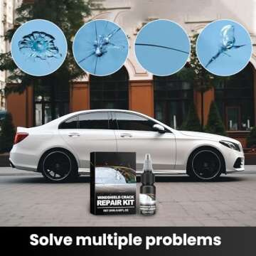 Eadwe 2025 New Windshield Repair Kit, Windshield Crack Repair Fluid Window Automotive Windscreen Tool, Car Glass Repair Glue Scratch Chip Cracks Repair Kit (1PCS)