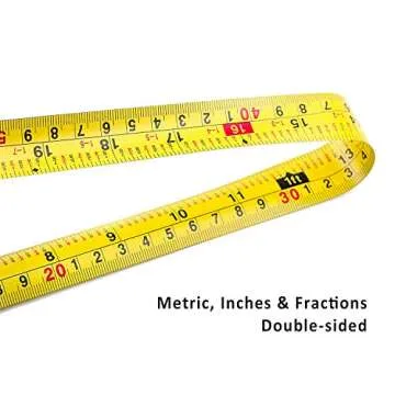 HEIKIO 33FT Measuring Tape with Double-Sided Scale