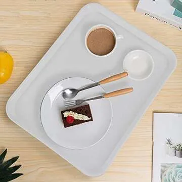 Ponpong Large Plastic Serving Tray - 6 Pack for All Occasions