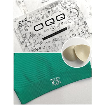 OQQ Women’s Stylish Seamless Crop Tops 3 Piece Set