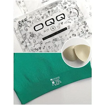 OQQ Women’s Stylish Seamless Crop Tops 3 Piece Set