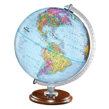 Replogle Student - Educational Classic World globe, Blue Ocean, Raised Relief feature, including a b...