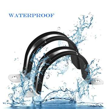 WYSIWYKA 10pcs U-Tube Strap Clamps for Tubes & Pipes