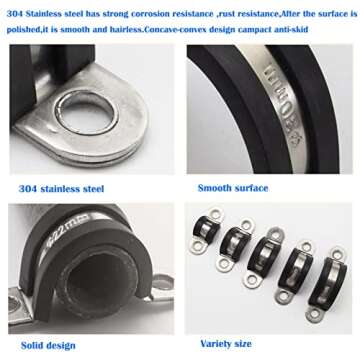 WYSIWYKA 10pcs U-Tube Strap Clamps for Tubes & Pipes