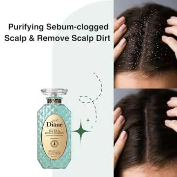 Moist Diane Perfect Beauty Extra Fresh & Hydrate Natural Hair Shampoo with Pump for Men & Women, Organic Keratin Hydrating & Moisturizing Japanese Haircare Products for Dry, Damaged Hair 15.2 fl oz