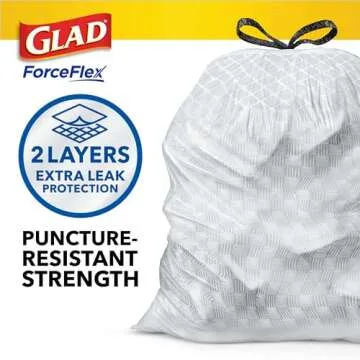 Glad ForceFlex Tall Kitchen Trash Bags, 13 Gallon, Gain Fresh Clean, 40 Count (Package May Vary)