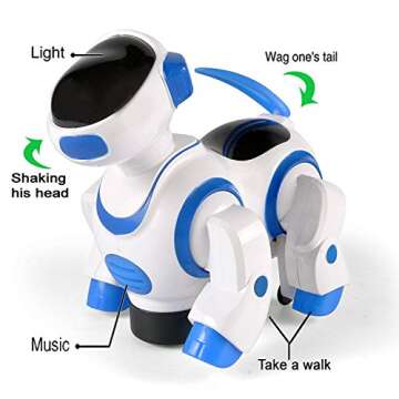 Liberty Imports Smart Robot Dog Toy - Bump and Go Electronic Pet Puppy - Walks, Dances with Lights and Sounds for Kids, Boys, Girls