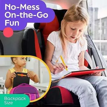 AYNAT FUN Magnetic Drawing Board for Toddlers & Kids - Toddler Doodle & Sketch Toys, Includes Magnet Stylus Pen and Beads for Girls & Boys, Travel & Car Ride Activities