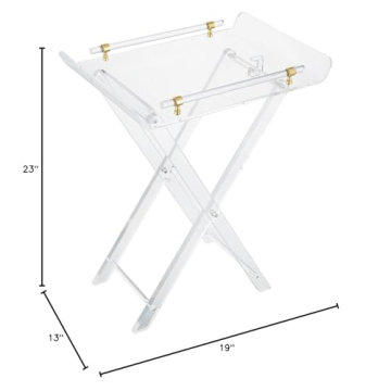 Modern LIKENOW Acrylic Folding Tray Table - Space-Saving Style
