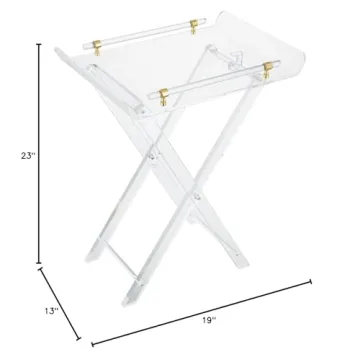 Modern LIKENOW Acrylic Folding Tray Table - Space-Saving Style