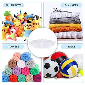 Stuffed Animal Hammock, 2 Pack, Nursery and Playroom Jumbo Toy Storage Net Organizer for Plush Toys,...