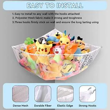 Stuffed Animal Hammock 2 Pack - Perfect for Kids' Rooms