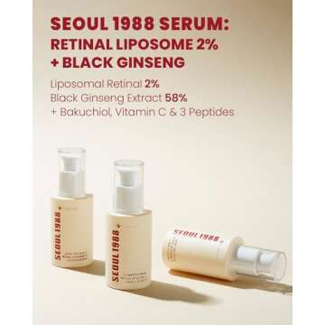 KSECRET SEOUL 1988 Serum : Retinal Liposome 2% + Black Ginseng, 30ml/1.01fl.oz | 58% Black Ginseng E...
