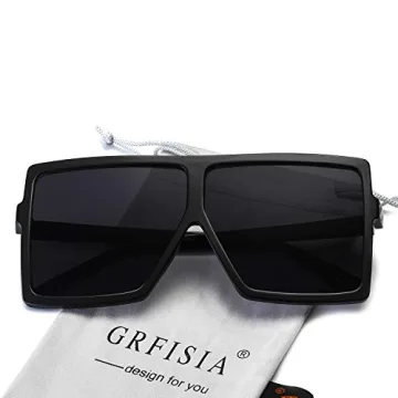 GRFISIA Square Oversized Sunglasses for All Seasons