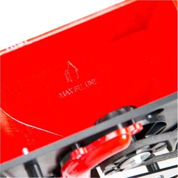 Chapin 8701B Garden Push Seeder Planter With 6 Seed Plates for up to 20 Varieties of Seeds, Zinc Plow Blade, Row Marker, Powder Coated Steel Frame, Red/Black