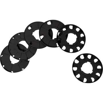 Chapin 8701B Garden Push Seeder Planter With 6 Seed Plates for up to 20 Varieties of Seeds, Zinc Plow Blade, Row Marker, Powder Coated Steel Frame, Red/Black