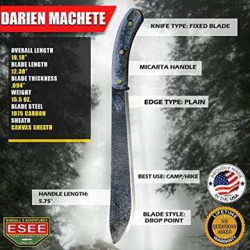 EXPAT Darien Machete by ESEE Knives - Lightweight & Durable