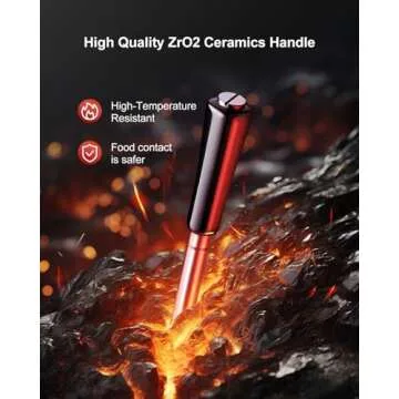 Wireless Meat Thermometer Probe Bluetooth for Smoker 500ft, Fitflavor Digital Grill Meat Thermometer Wireless for Grilling BBQ Cooking Oven, Rechargeable Batterry, IP67 Waterproof
