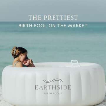 Earthside Birth Pool Comfort for Home Water Birth Kit | Doula & Midwife Approved in Marshmallow Whit...