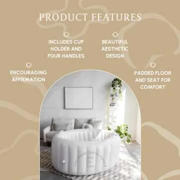 Earthside Birth Pool Comfort for Home Water Birth Kit | Doula & Midwife Approved in Marshmallow White I Portable and Easy to Set up with a Capacity for 127 Gallons