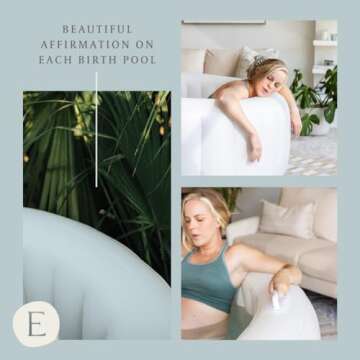 Earthside Birth Pool Comfort for Home Water Birth Kit | Doula & Midwife Approved in Marshmallow White I Portable and Easy to Set up with a Capacity for 127 Gallons
